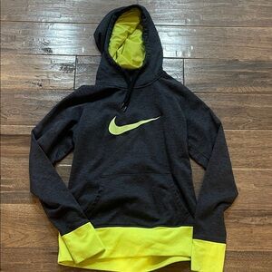 Nike Charcoal and Neon Hoodie